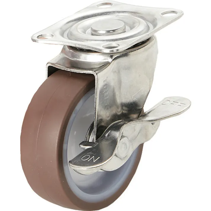 【CAINZ-DASH】トラスコ中山 キャスター TYSシリ-ズ オールステンレス 自在SP付 ウレタン Φ150 TYSUB-SUS-150【別送品】