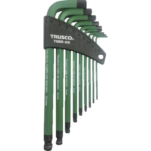 トラスコ中山 カラーボールポイント六角棒レンチセット 9本組 TGBR-9S ボールポイント六角棒レンチセット トラスコ中山 カラーボールポイント六角棒レンチセット 9本組 TGBR-9S ボールポイント六角棒レンチセット