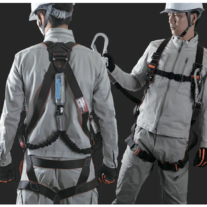 【CAINZ-DASH】トラスコ中山 フルハーネス 伸縮性ランヤード2本セット サイズM TFHWR-M【別送品】
