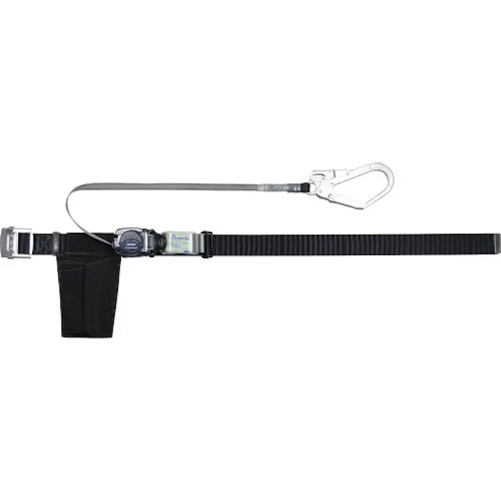 【CAINZ-DASH】トラスコ中山 巻取式 胴ベルト型墜落制止用器具 幅50mmX長さ1400mm ブラック GR-590A-L-BK【別送品】