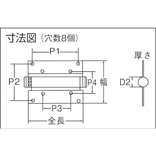 CAINZ-DASH】トラスコ中山 ステンレス製自由蝶番 片開 全長７６ｍｍ