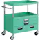 【CAINZ-DASH】トラスコ中山 ツールワゴン フェニックスワゴン 抗菌 省音 750X500XH880 引出付 ヤンググリーン PEW-972XW-YG【別送品】