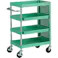 【CAINZ-DASH】トラスコ中山 ツールワゴン フェニックスワゴン 抗菌 省音 600X400 スライド2段 側面パネル付 ヤンググリーン PEW-962M2PL-YG【別送品】