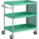 【CAINZ-DASH】トラスコ中山 ツールワゴン フェニックスワゴン 抗菌 省音 750X500 スライド1段 側面パネル付 ヤンググリーン PEW-972M1PL-YG【別送品】