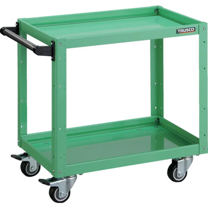【CAINZ-DASH】トラスコ中山 ツールワゴン イーグルワゴン 600×400×H600 ウレタン4輪自在 ヤンググリーン EGW-662UJ-YG【別送品】