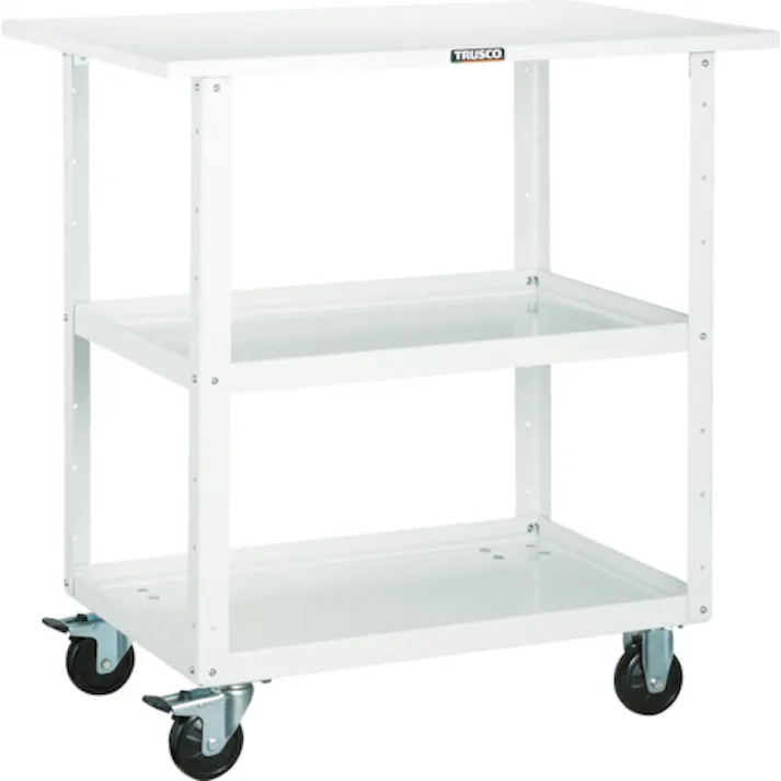 【CAINZ-DASH】トラスコ中山 ツールワゴン イーグルワゴン 600X400XH880 天板付 ヤンググリーン EGW-962T-YG【別送品】