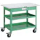 【CAINZ-DASH】トラスコ中山 ツールワゴン バーディワゴン 600X400 引出 天板付 ヤンググリーン BDW-762TV-YG【別送品】