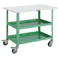 【CAINZ-DASH】トラスコ中山 ツールワゴン バーディワゴン 750X500 天板付 ウレタン車輪 ヤンググリーン BDW-772TU-YG【別送品】