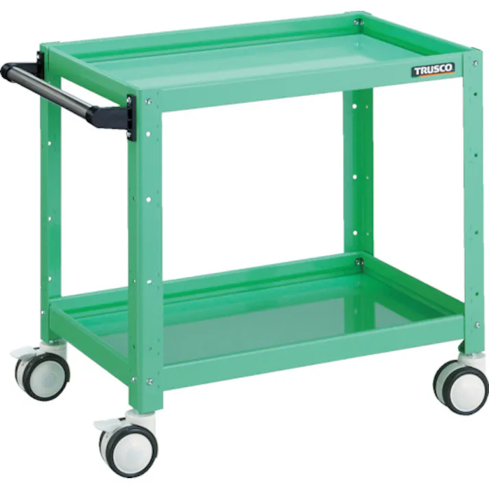【CAINZ-DASH】トラスコ中山 ツールワゴン バーディワゴン 600×400×H600 ウレタン双輪 ヤンググリーン BDW-662D-YG【別送品】