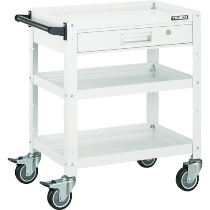 【CAINZ-DASH】トラスコ中山 ツールワゴン バーディワゴン 600×400 引出付 ウレタン車輪 ヤンググリーン BDW-963VU-YG【別送品】