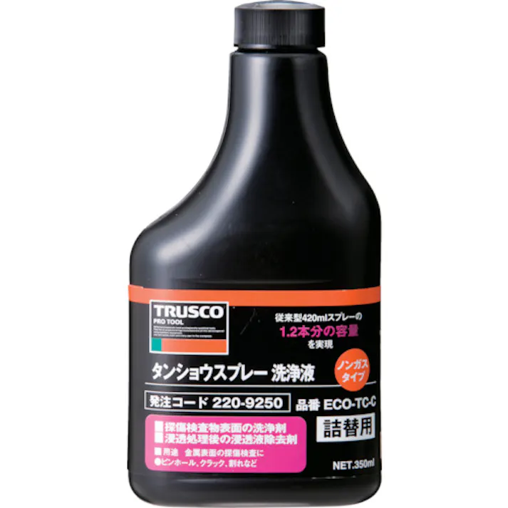 【CAINZ-DASH】トラスコ中山 αタンショウノンガスタイプ 洗浄液替ボトル 350ml ECO-TC-C【別送品】