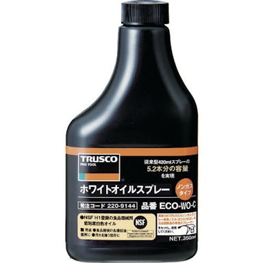 【CAINZ-DASH】トラスコ中山 αホワイトオイルノンガスタイプ　替ボトル　３５０ｍｌ ECO-WO-C【別送品】