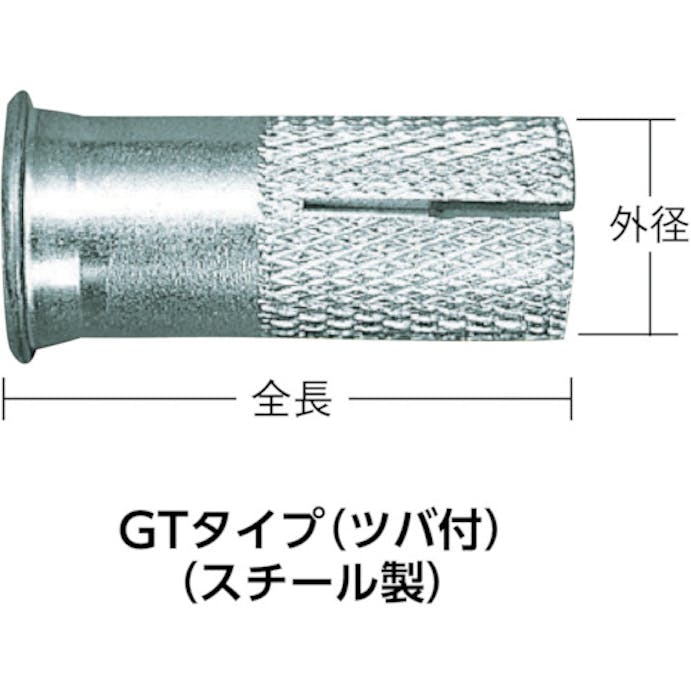 【CAINZ-DASH】トラスコ中山 シーティーアンカー　ツバ付　ステンレス　Ｗ３／８Ｘ３０　５本入　（コンクリート用アンカー／内部コーン打込み式） SGT-3030BT【別送品】