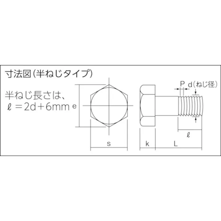 【CAINZ-DASH】トラスコ中山 六角ボルト ユニクロ 半ネジ M16×55 3本入 B22-1655【別送品】
