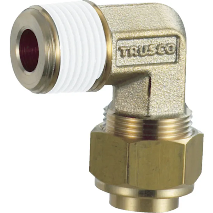 【CAINZ-DASH】トラスコ中山 配管継手 クイックシール継手 インサートレスエルボ Φ12 呼びR3/8 TSA-12-03L【別送品】