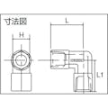 【CAINZ-DASH】トラスコ中山 ねじ込み継手　エルボ　ＲＣ１／２ＸＲＣ１／２ TN-24L【別送品】