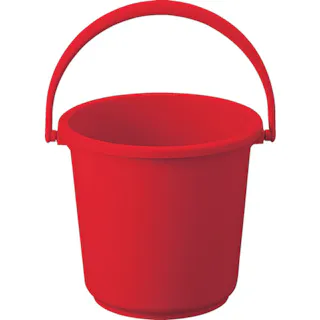 【CAINZ-DASH】トラスコ中山 PPカラーバケツ 10L 赤 TPPB-10-R【別送品】