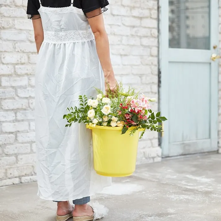 【CAINZ-DASH】トラスコ中山 PPカラーバケツ 10L 黄 TPPB-10-Y【別送品】