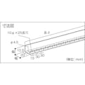 【CAINZ-DASH】トラスコ中山 配管支持用マルチアングル片穴　スチール　Ｌ２４００　５本組 TKLM-S240-U【別送品】