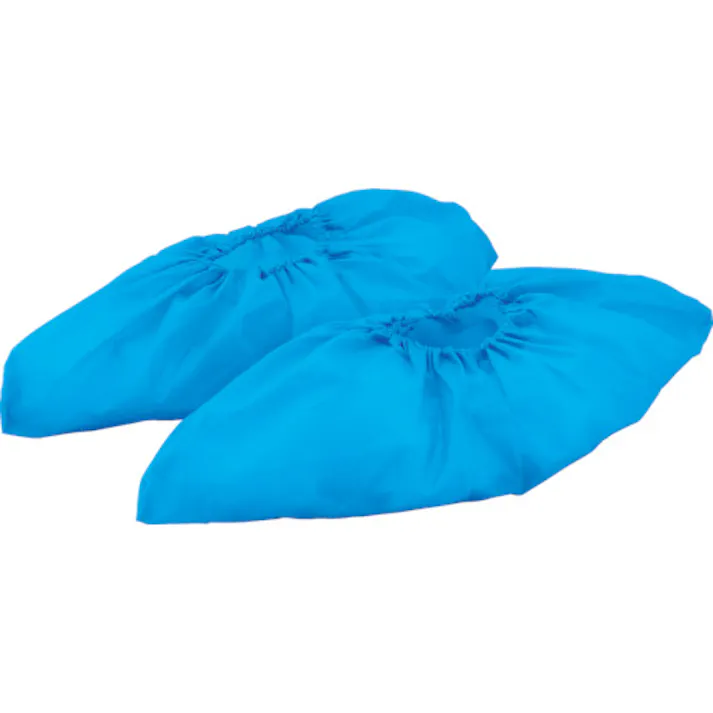 【CAINZ-DASH】トラスコ中山 PE使い捨てシューズカバー 50足入 サイズフリー ブルー TSCPE-B【別送品】