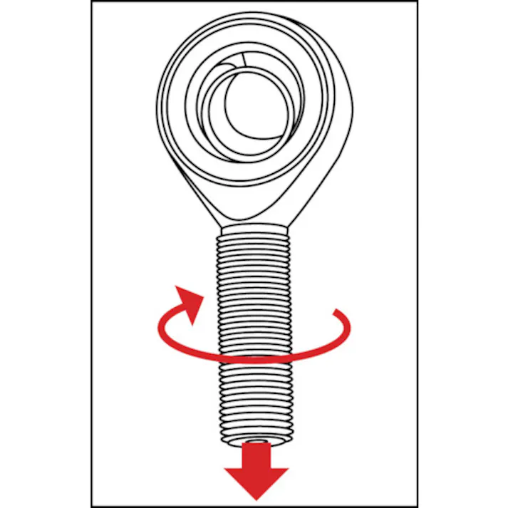 【CAINZ-DASH】トラスコ中山 ロッドエンド 無給油式 オネジ6mm (2個入) COS6【別送品】