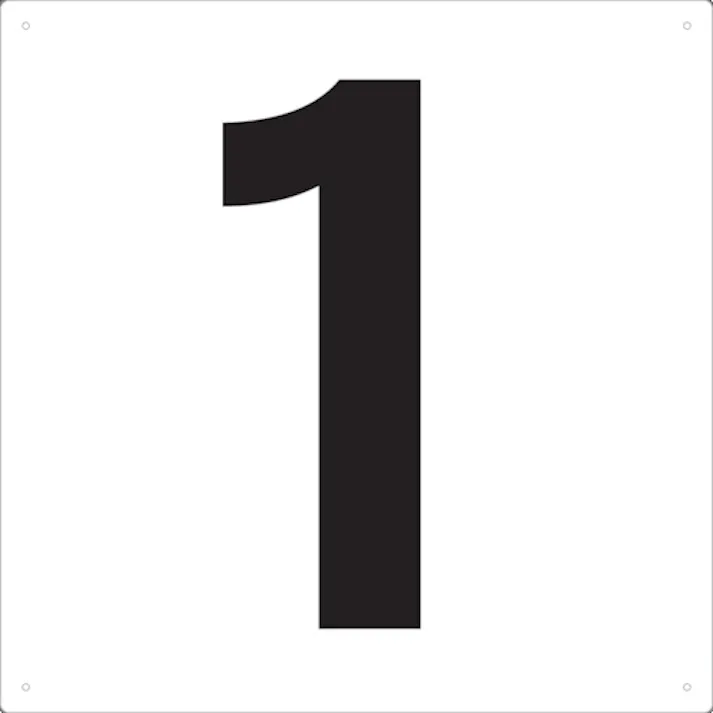 【CAINZ-DASH】トラスコ中山 表示板 数字 420×420 数字「1」 TSEH-1【別送品】