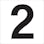 【CAINZ-DASH】トラスコ中山 表示板　数字　４２０×４２０　数字「２」 TSEH-2【別送品】