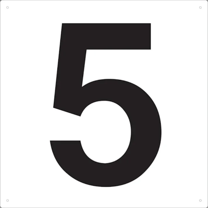 【CAINZ-DASH】トラスコ中山 表示板 数字 420×420 数字「5」 TSEH-5【別送品】