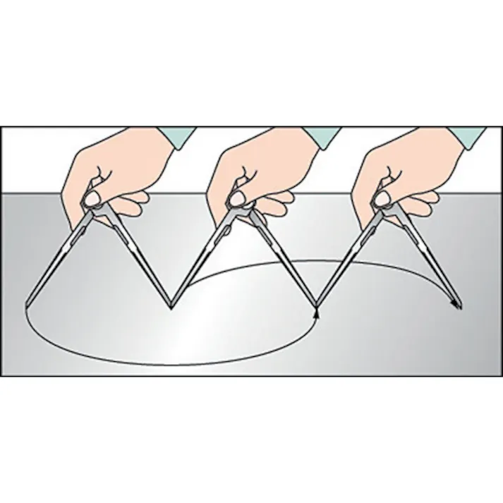 【CAINZ-DASH】トラスコ中山 本鋼製コンパス 長さ250 円直径380 PC-250【別送品】