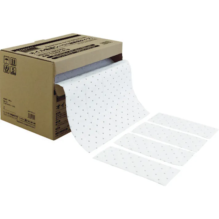 【CAINZ-DASH】トラスコ中山 油吸着シート 油専用 ミシン目入り ディスペンサー箱入り(1巻入) TCRZ-418【別送品】