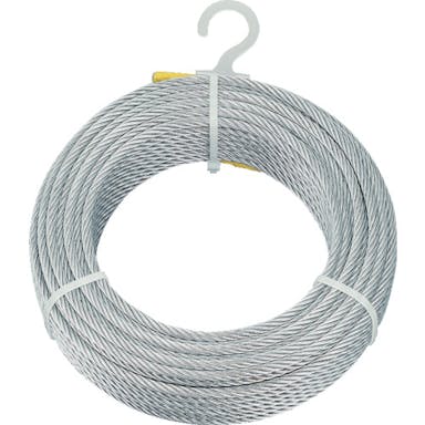 【CAINZ-DASH】トラスコ中山 メッキ付ワイヤロープ　Φ３ｍｍＸ５０ｍ CWM-3S50【別送品】