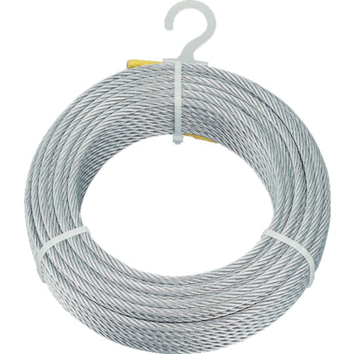 【CAINZ-DASH】トラスコ中山 メッキ付ワイヤロープ　Φ５ｍｍＸ５０ｍ CWM-5S50【別送品】