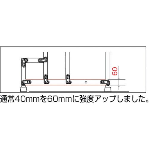 CAINZ-DASH】トラスコ中山 作業用踏台 アルミ製・高強度タイプ ２段