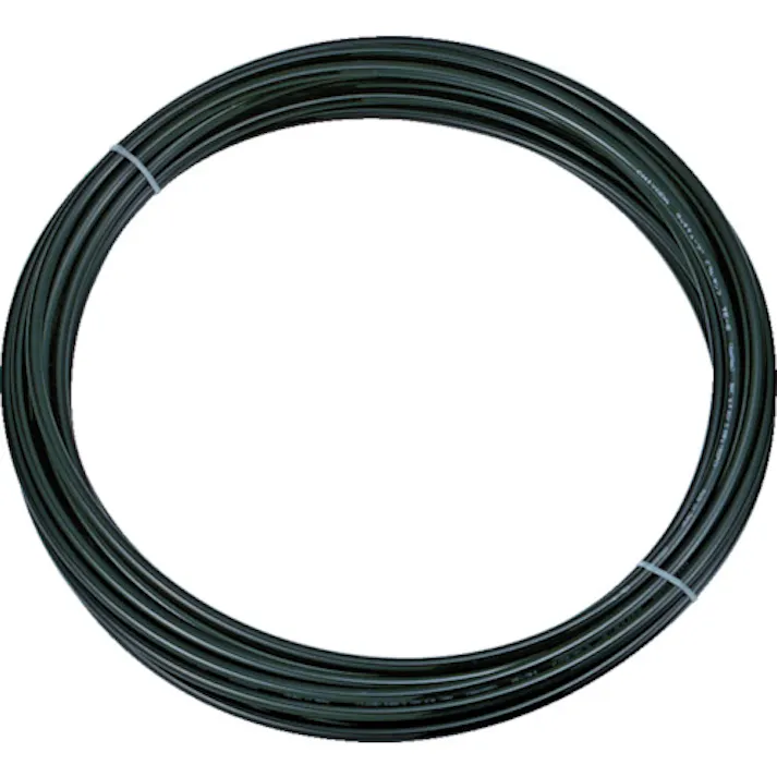 【CAINZ-DASH】トラスコ中山 ポリウレタンチューブ 12X8.0mm 10m巻 黒 TEN-12-10-BK【別送品】