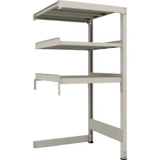 【CAINZ-DASH】トラスコ中山 スチールラック M3型中量棚 下段開放型 H1800XW900XD921 3段 連結 M3-SB6393B【別送品】