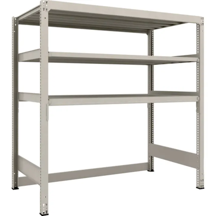 【CAINZ-DASH】トラスコ中山 スチールラック M3型中量棚 下段開放型 H1800XW1800XD921 3段 単体 M3-SB6693【別送品】