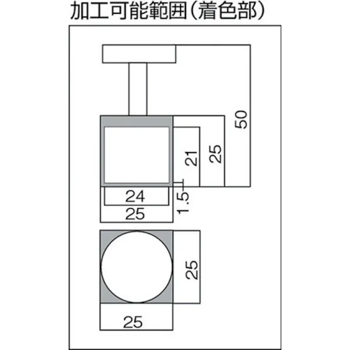 【CAINZ-DASH】トラスコ中山 マグネットホルダ(アルニコ磁石・角形・ハンドル付) 吸着力110N 25X25X25 NH-02【別送品】