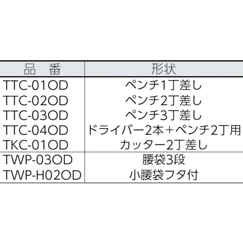 CAINZ-DASH】トラスコ中山 腰袋 二段フタ付 ＯＤ TWP-H02OD【別送品