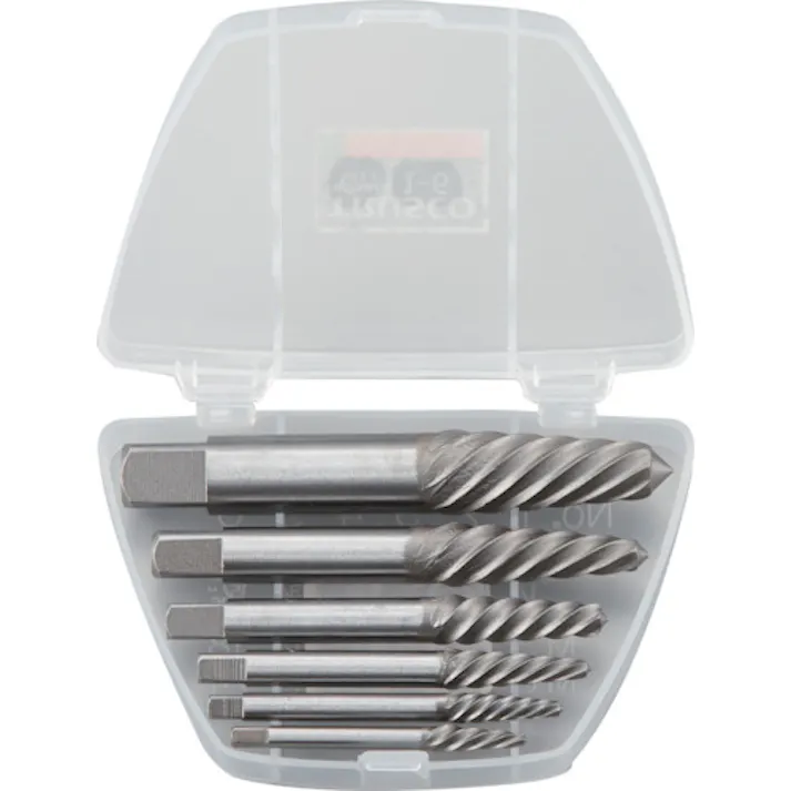 【CAINZ-DASH】トラスコ中山 エキストラクターセット ラセン型 6本組 プラケース入 EXS-1816【別送品】