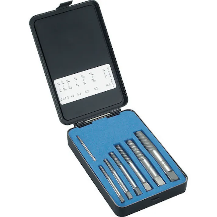 【CAINZ-DASH】トラスコ中山 エキストラクターセット ラセン型 7本組 樹脂ケース入 EXS-1830S【別送品】