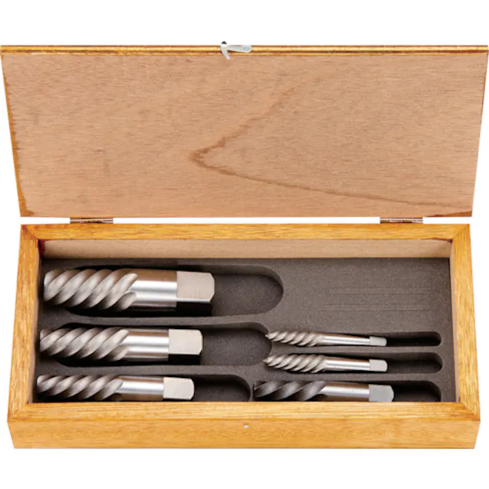 【CAINZ-DASH】トラスコ中山 エキストラクターセット ラセン型 6本組 木箱入 EXS-1822【別送品】