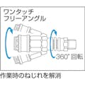 【CAINZ-DASH】トラスコ中山 エアブレードホース　ウレタンブレードチューブ　６．５×１０　２０ｍ　フリーアングルＪ付 TOP-6.5-20F【別送品】