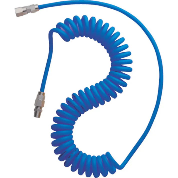 【CAINZ-DASH】トラスコ中山 ウレタンコイルホース 6.0m ブルー TUNA-7【別送品】