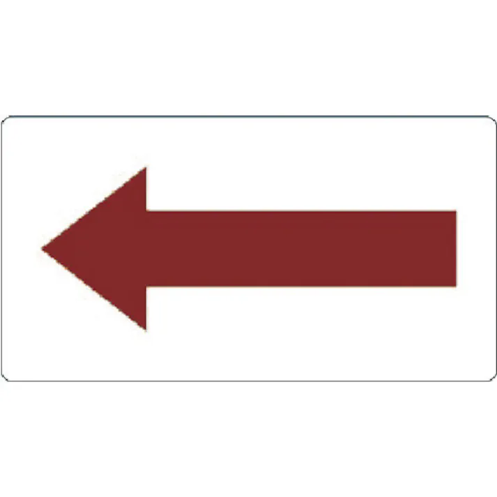 【CAINZ-DASH】トラスコ中山 配管用ステッカー 方向表示 暗い赤 蒸気用 大 5枚入 TPS-H7.5R3-L【別送品】