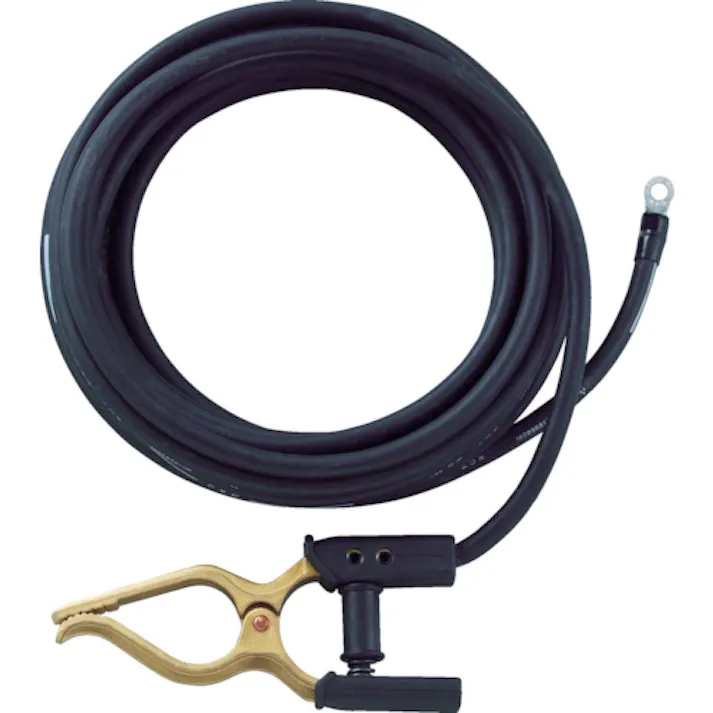 【CAINZ-DASH】トラスコ中山 キャブタイヤケーブル アースクリップ丸端子付 5m TCT-2205KE【別送品】