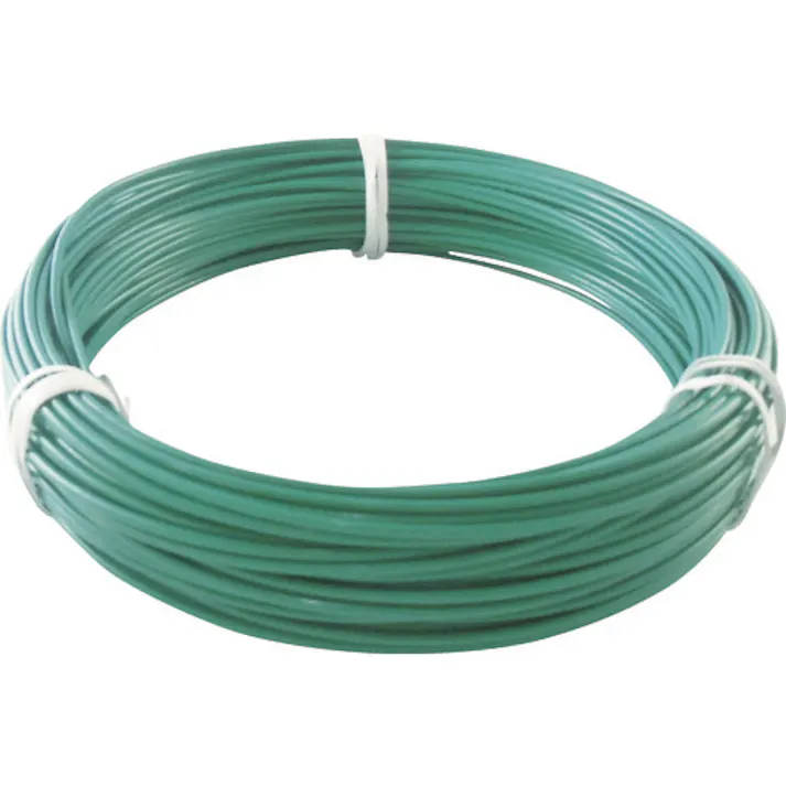 【CAINZ-DASH】トラスコ中山 カラー針金 ビニール被覆タイプ グリーン緑 #14 線径2.0mm×25m TCWM-20GN【別送品】
