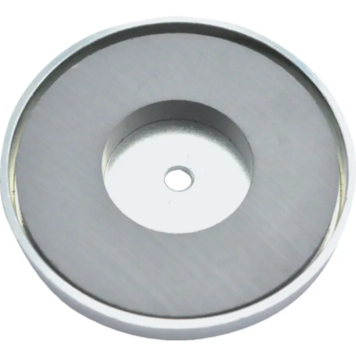 【CAINZ-DASH】トラスコ中山 キャップ付フェライト磁石 丸形穴あり 外径77mmX厚み11mm 1個入 TFC77RA-1P【別送品】