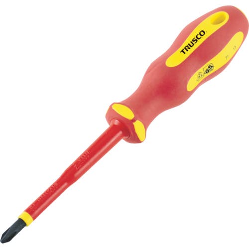 トラスコ中山 絶縁ドライバー(マグネット入り)(+NO.0X60mm) TZD-0-60 絶縁ドライバー トラスコ中山 絶縁ドライバー(マグネット入り)(+NO.0X60mm) TZD-0-60 絶縁ドライバー