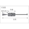 【CAINZ-DASH】トラスコ中山 理化学ブラシ　注射器用　ナイロン毛　ステンレス柄２ｃｃ用 TBS-S2N【別送品】