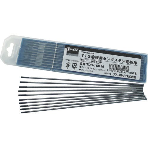 トラスコ中山 タングステン電極棒 2%セリア入 Φ1.6 150L TDS-15016 TIG電極 トラスコ中山 タングステン電極棒 2%セリア入 Φ1.6 150L TDS-15016 TIG電極